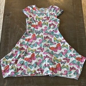 Jumping Beans Multicolor Butterfly Print Kids Dress